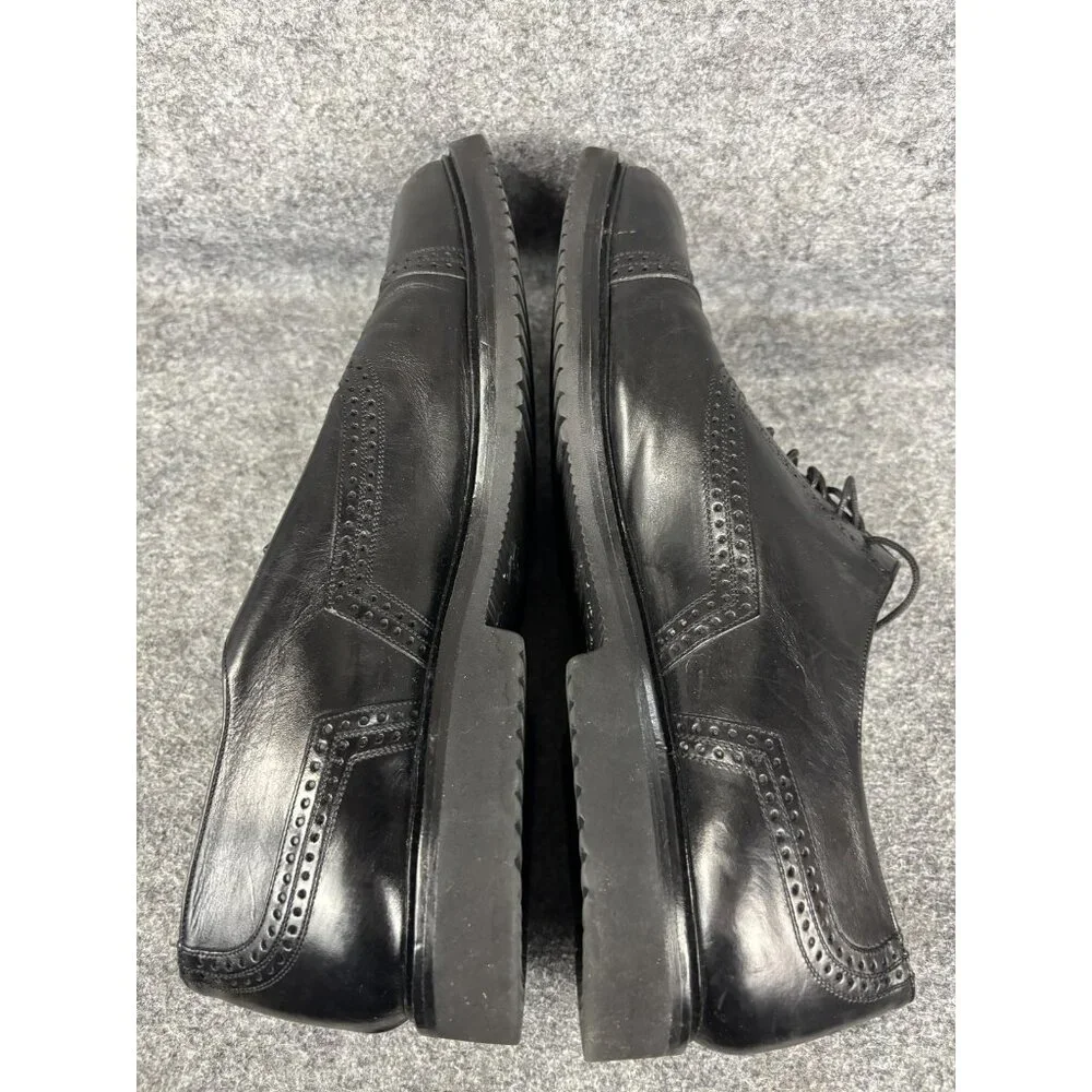 Giorgio's Palm Beach Shoes Mens Size 13 Black Leather Cap Toe Oxford Vibram Sole